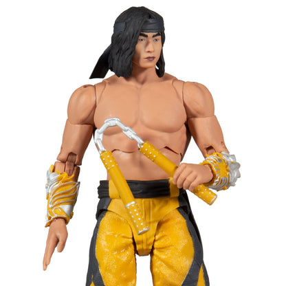 Mortal Kombat 11 figurine Liu Kang en gros plan