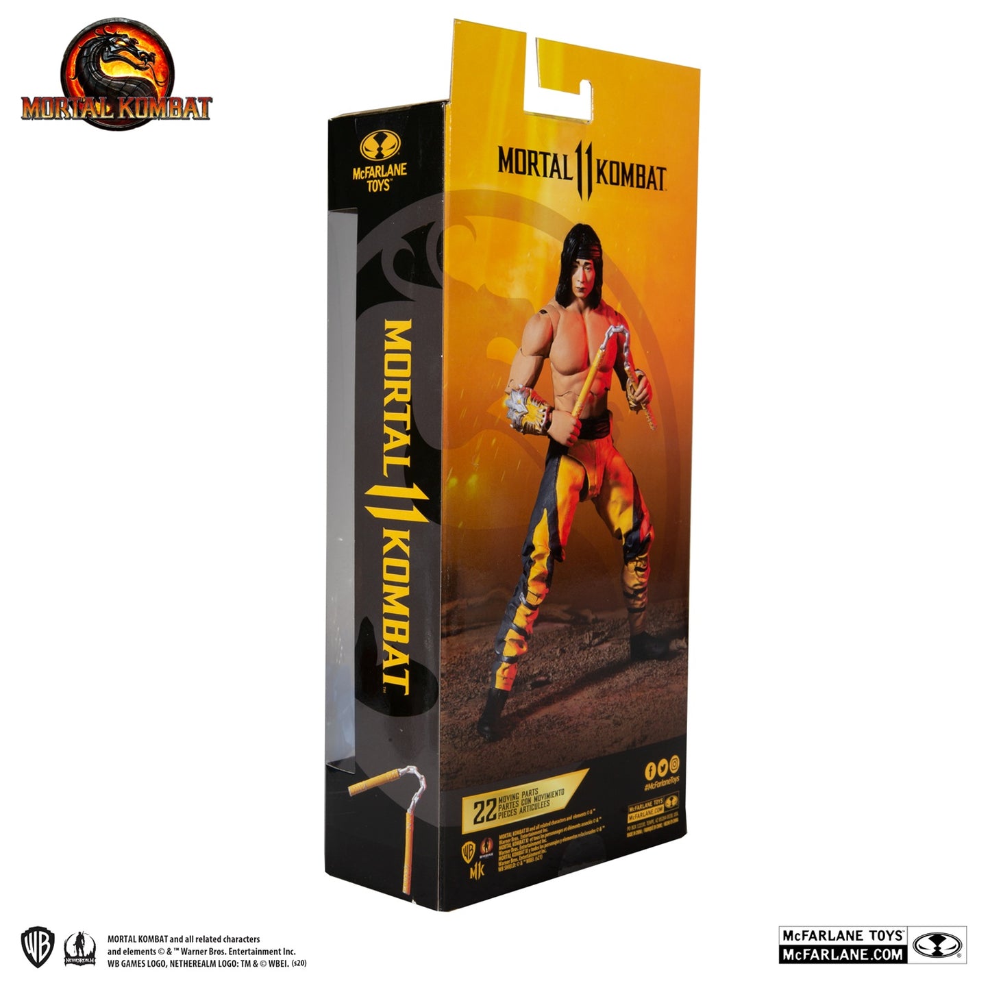 Mortal Kombat 11 figurine Liu Kang arrière de la boite