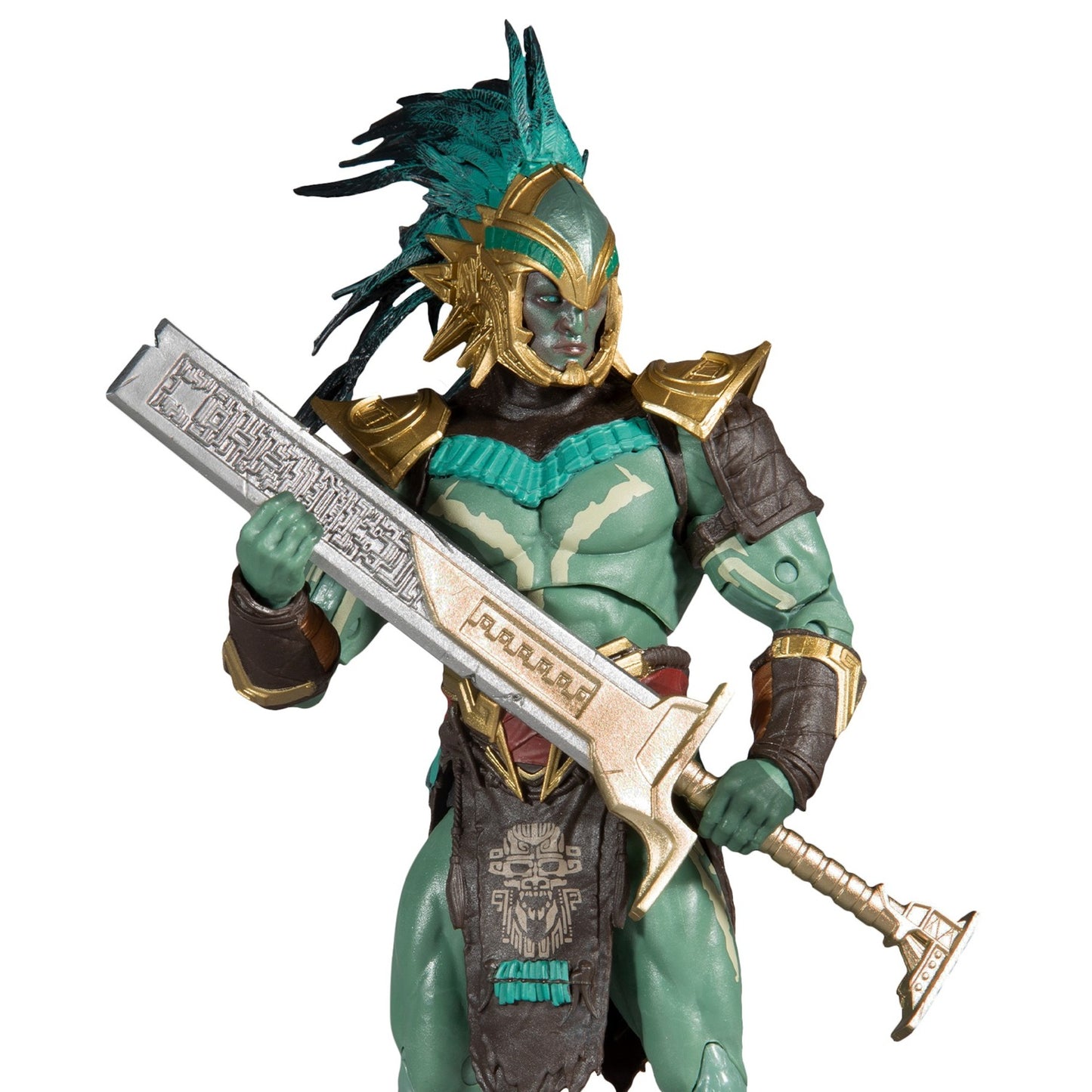 Mortal Kombat 11 figurine Kotal Kahn en gros plan