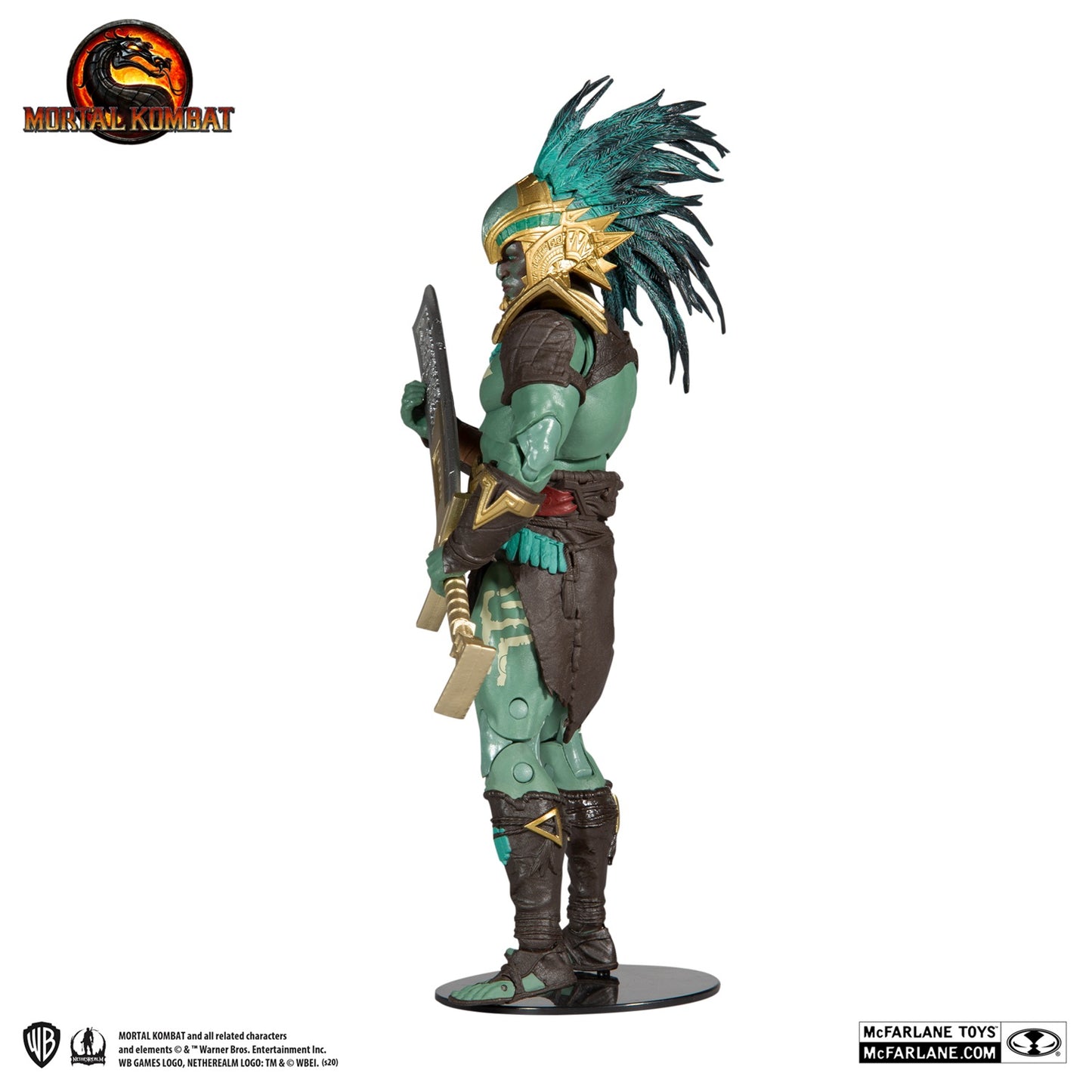 Mortal Kombat 11 figurine Kotal Kahn de profil