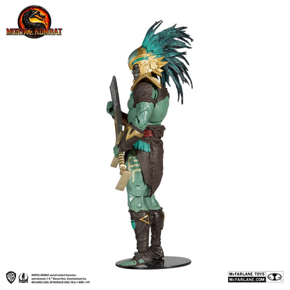 Mortal Kombat 11 figurine Kotal Kahn de profil