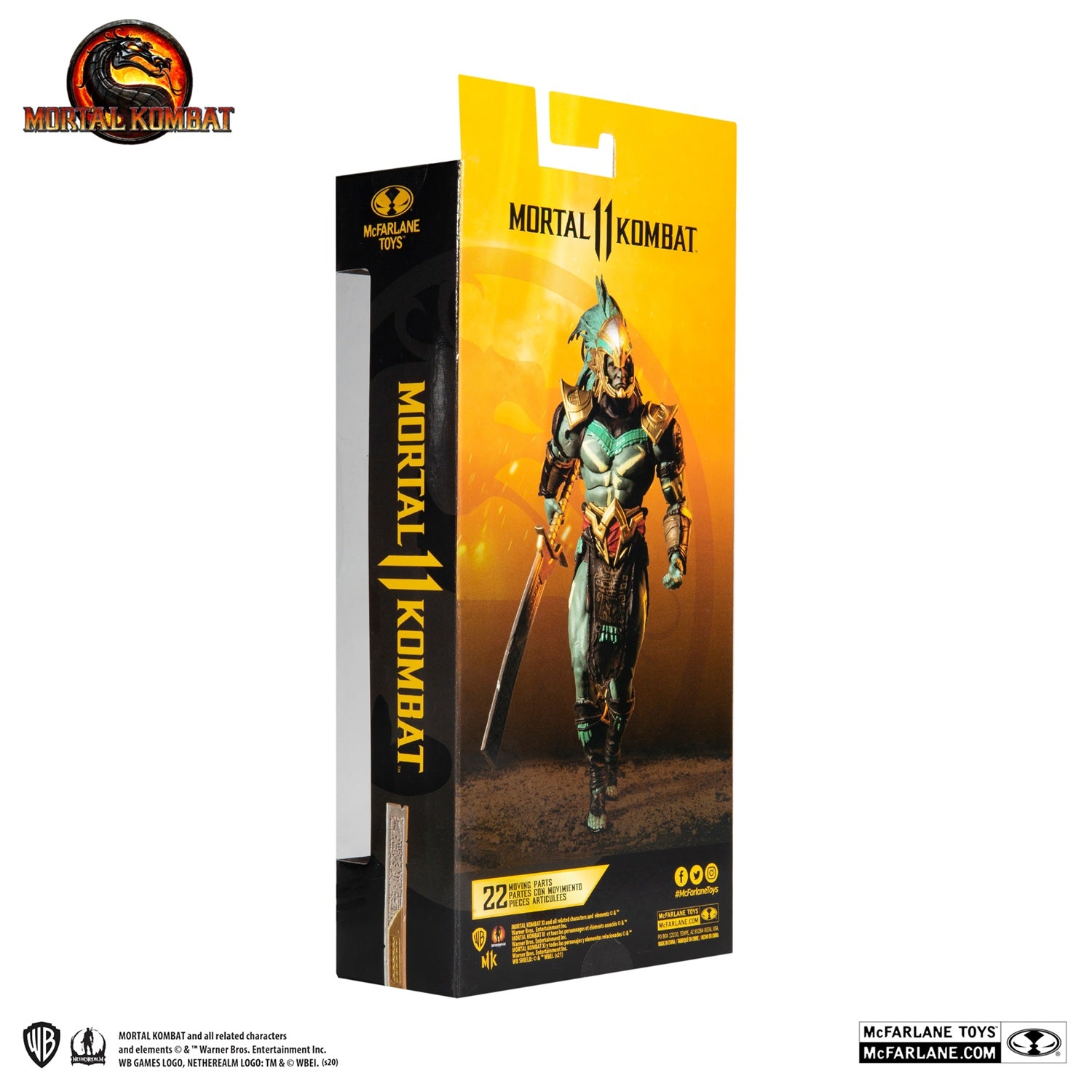Mortal Kombat 11 figurine Kotal Kahn arrière de la boite