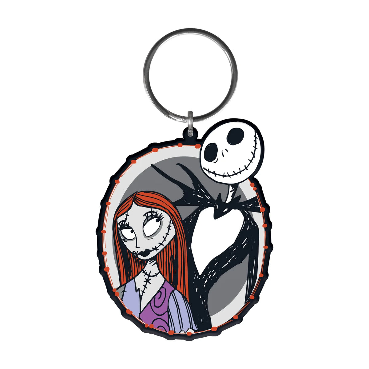 Ensemble cadeau de Nightmare Before Christmas avec une tasse, un sous-verre et un porte-clés vue du porte-clés
