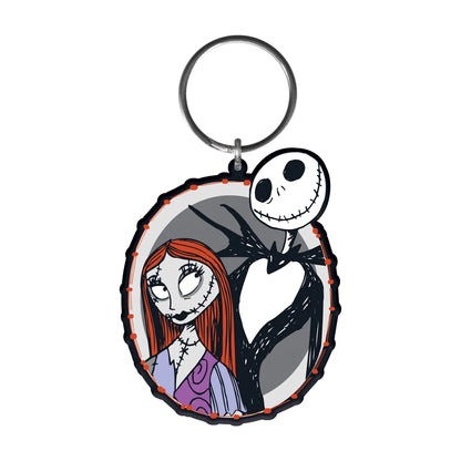 Ensemble cadeau de Nightmare Before Christmas avec une tasse, un sous-verre et un porte-clés vue du porte-clés