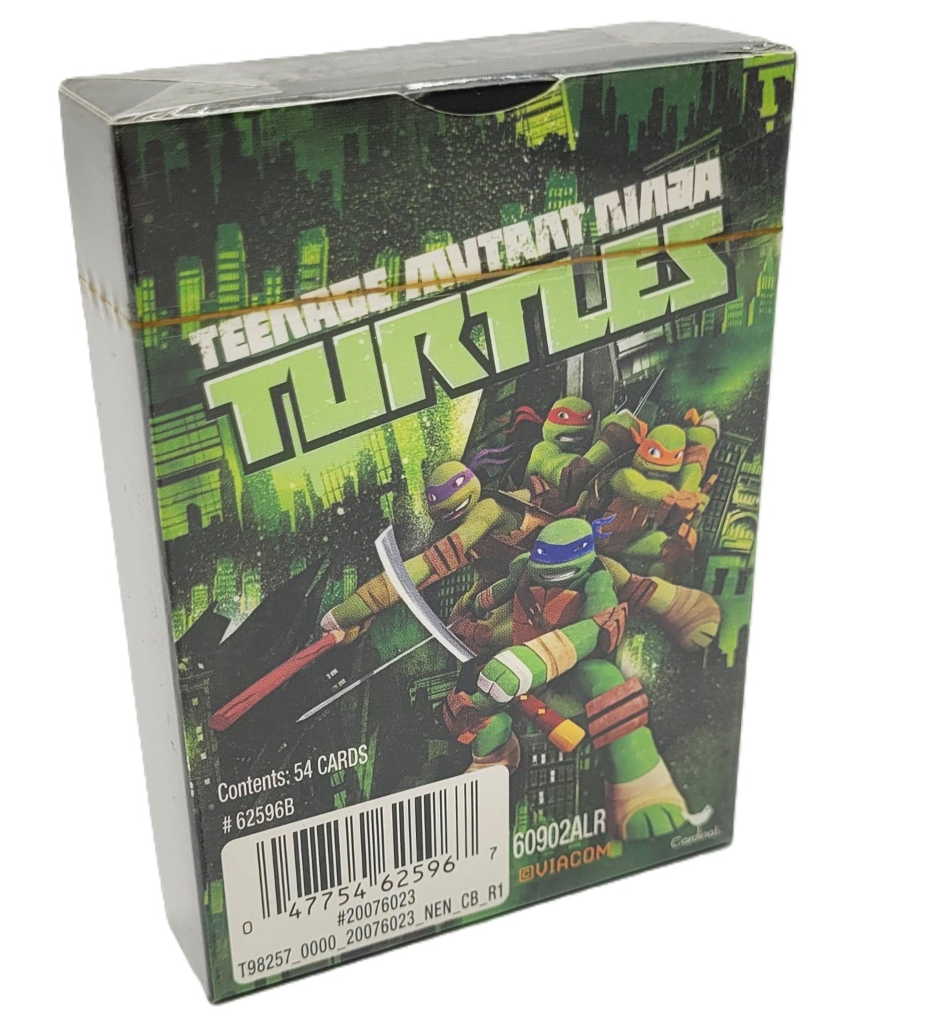 Jeu de cartes Les Tortues Ninja vu de 3/4 arrière