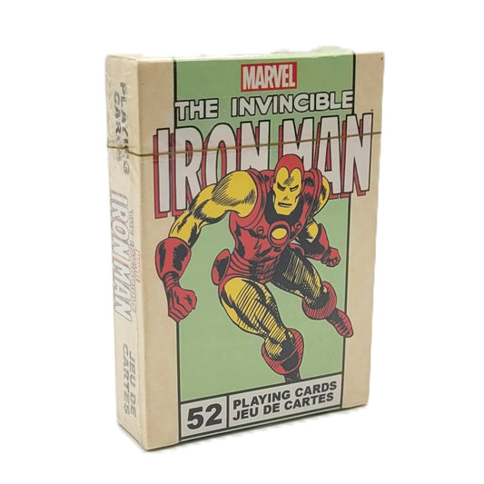 Jeu de cartes Iron Man devant du paquet