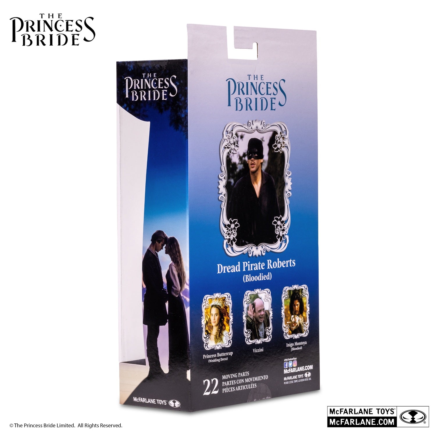 The Princess Bride figurine Dread Pirate Roberts ensanglanté arrière de la boite