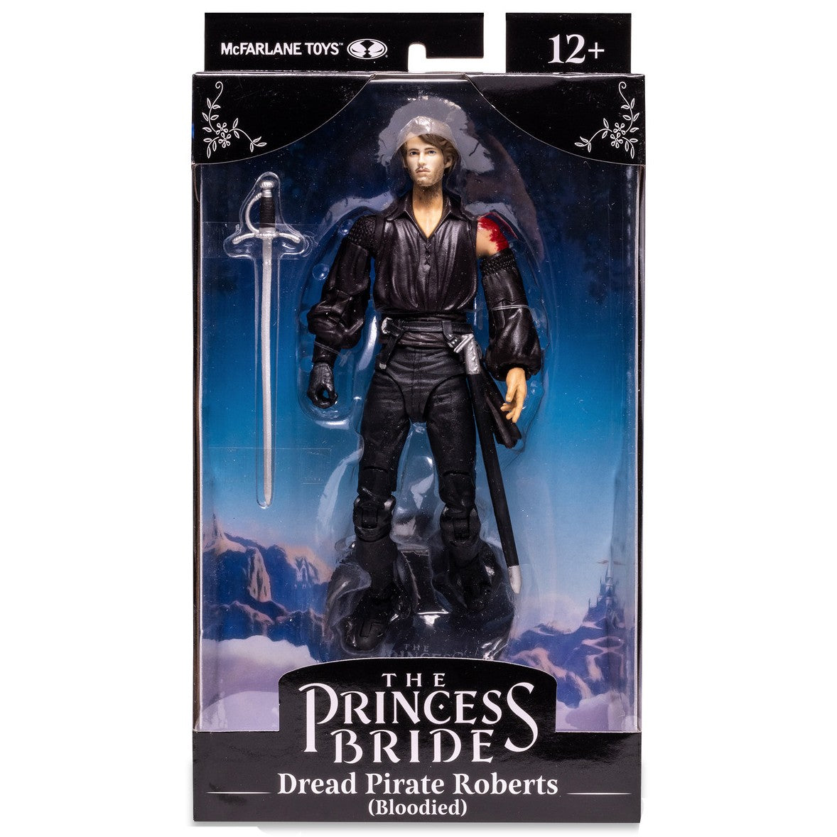 The Princess Bride figurine Dread Pirate Roberts ensanglanté devant de la boite