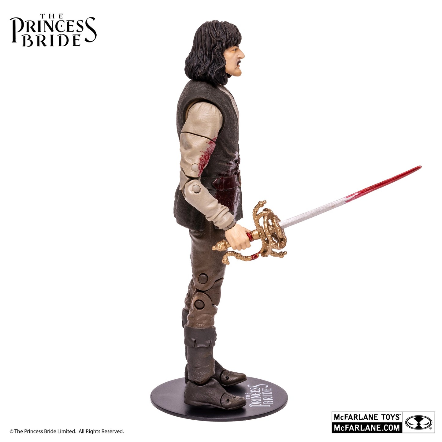 The Princess Bride figurine Inigo Montoya ensanglanté de profil
