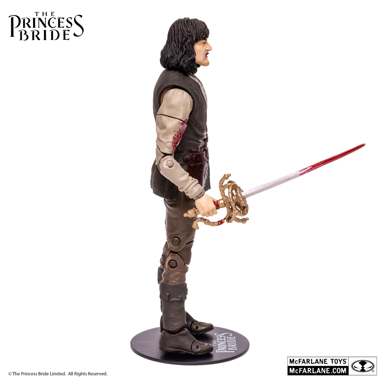 The Princess Bride figurine Inigo Montoya ensanglanté de profil
