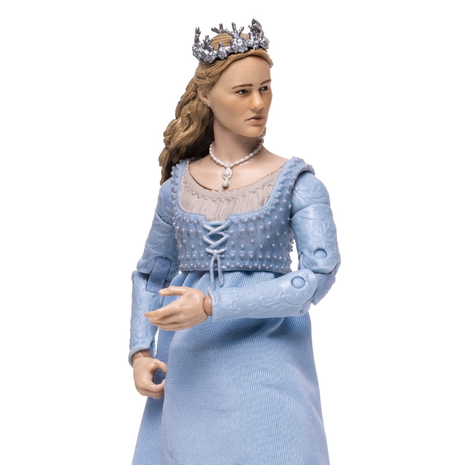 The Princess Bride figurine princesse Buttercup en robe bleu en gros plan