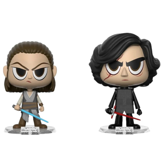 Star Wars EP7 The Force Awakens, figurines Vynl Rey & Kylo Ren (Funko)