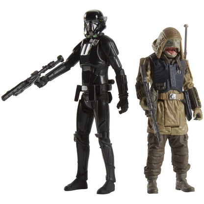 Star Wars Rogue One ensemble de 2 figurines Rebel ao et Death Trooper de face