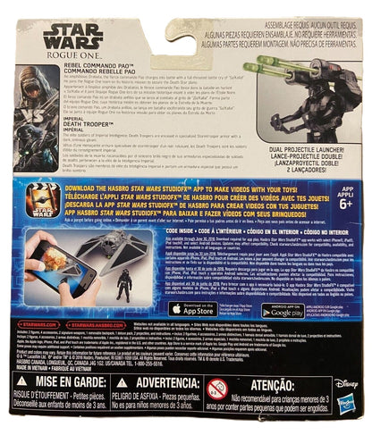 Star Wars Rogue One ensemble de 2 figurines Rebel ao et Death Trooper arrière de la boite