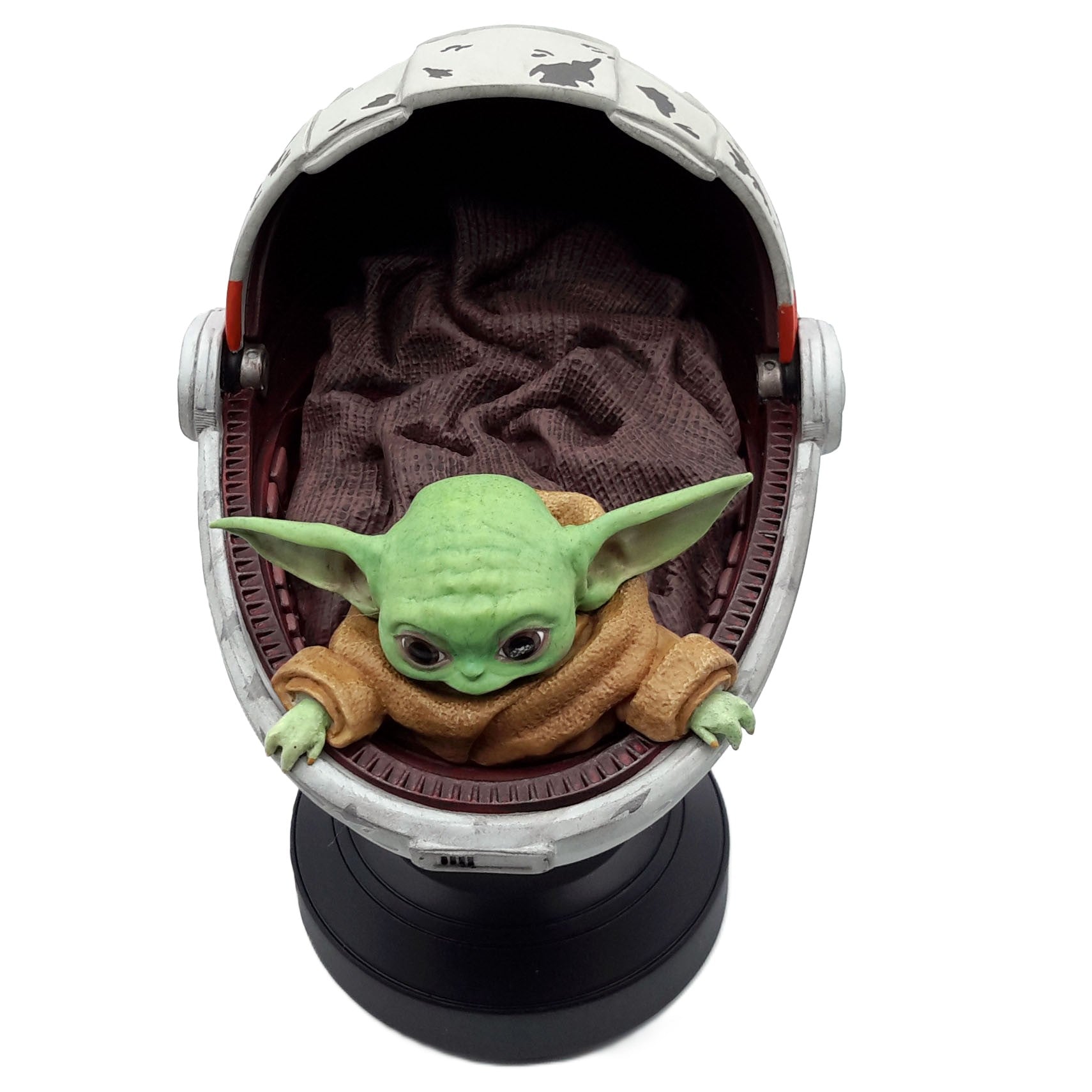 Star Wars the Mandalorian statuette Grogu dans sa nacelle Milestone vu de dessus