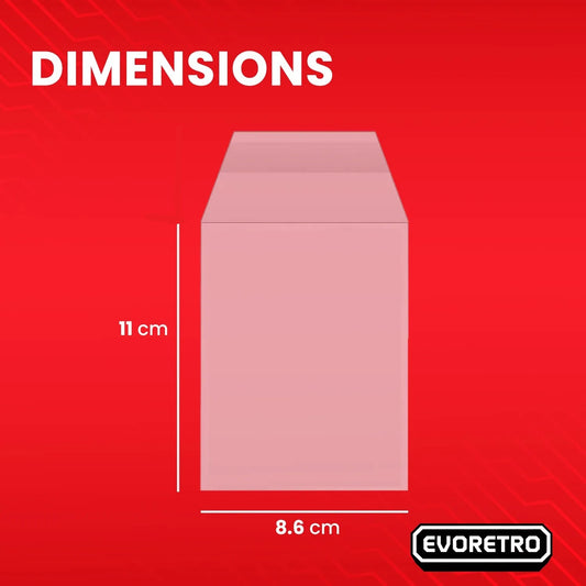 Evoretro, paquet de 100 sacs pour toploader, dimensions