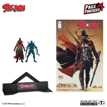 Spawn, figurine 3" Gunslinger et Auger avec comic (McFarlane)