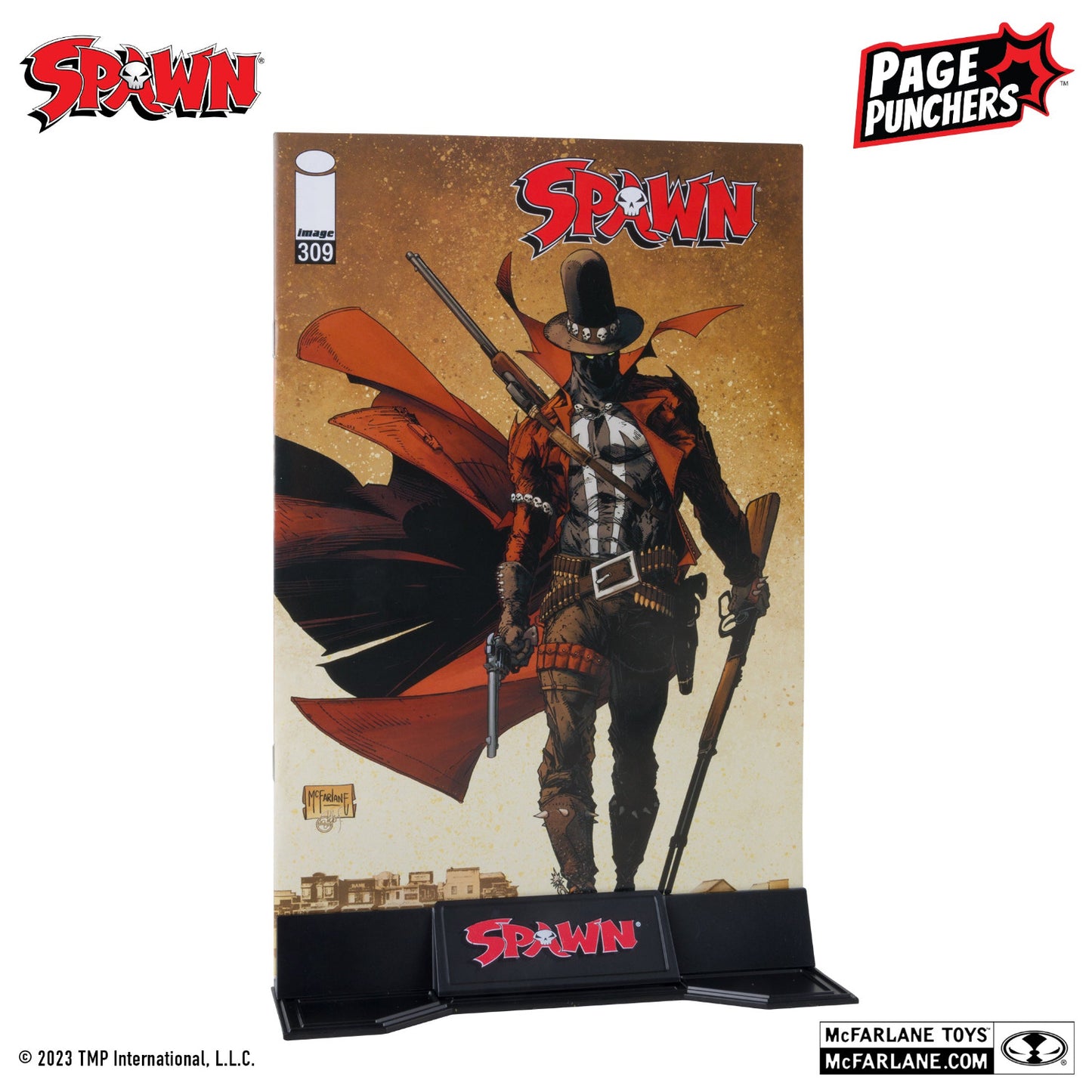 Spawn, figurine 3" Gunslinger et Auger avec comic (McFarlane)