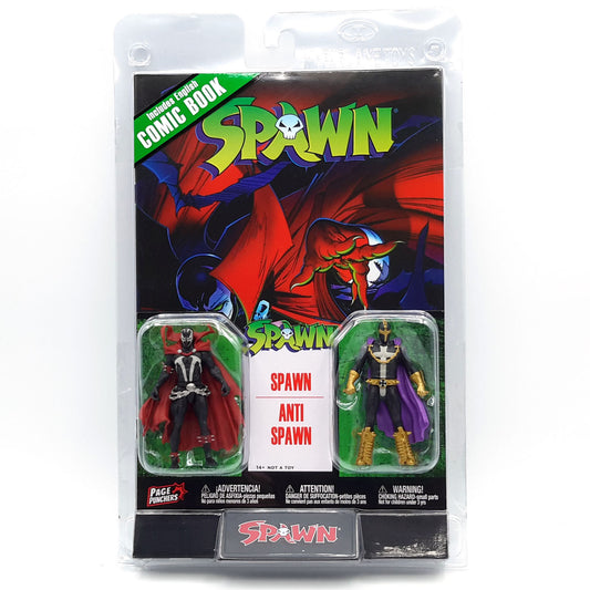 Spawn, figurine 3" Spawn et Anti Spawn avec comic (McFarlane)