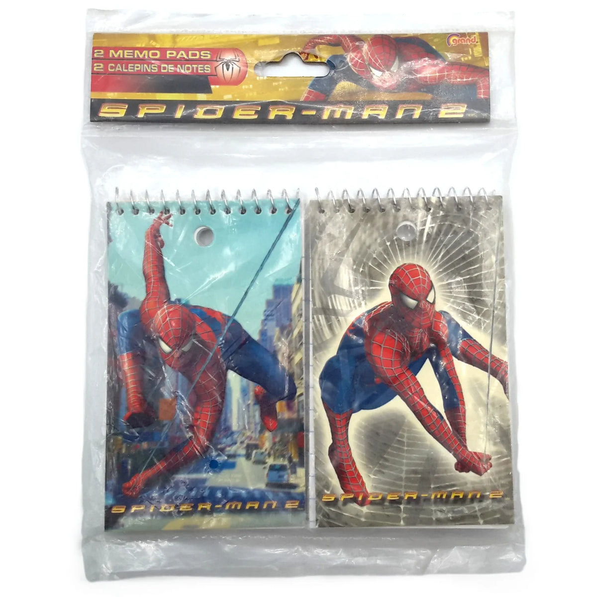 Ensemble de deux carnets de Spider-Man 2 vu de devant