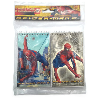 Ensemble de deux carnets de Spider-Man 2 vu de devant