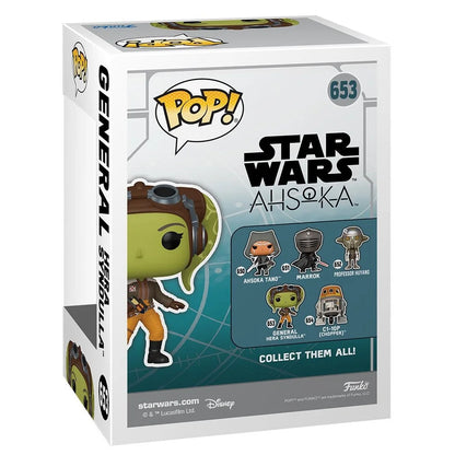 Star Wars Ahsoka, figurine Funko Pop de la Générale Hera Syndulla #653 arrière de la boite