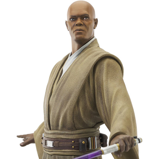 Star Wars EP2 statue Mace indu Premier Collection en gros plan