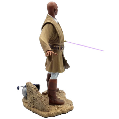 Star Wars EP2 statue Mace indu Premier Collection de profil