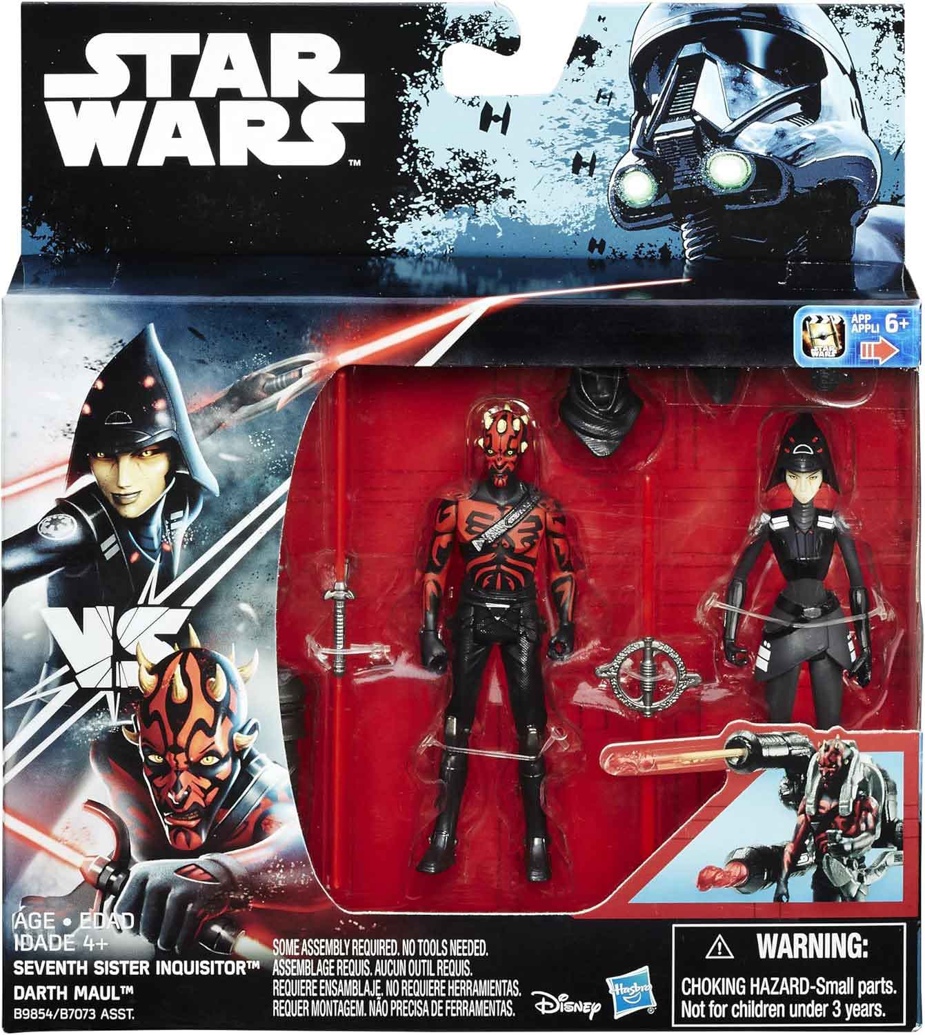 Star Wars rebels pack de 2 figurines Seven Sister et Darth Maul en boite
