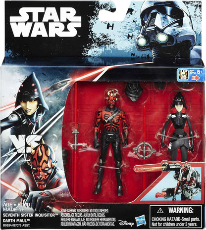 Star Wars rebels pack de 2 figurines Seven Sister et Darth Maul en boite