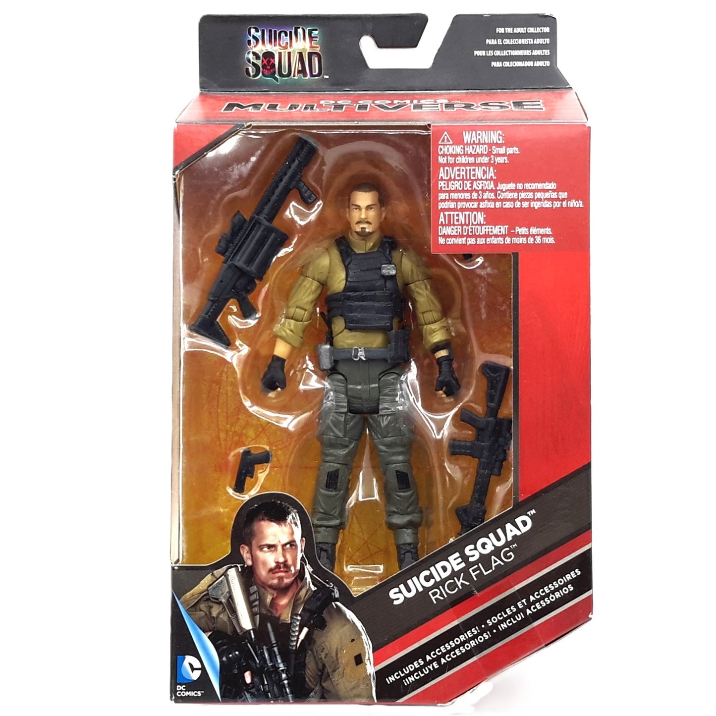 Suicide Squad figuine 6" Rick Flag DC Multiverse devant de la boite