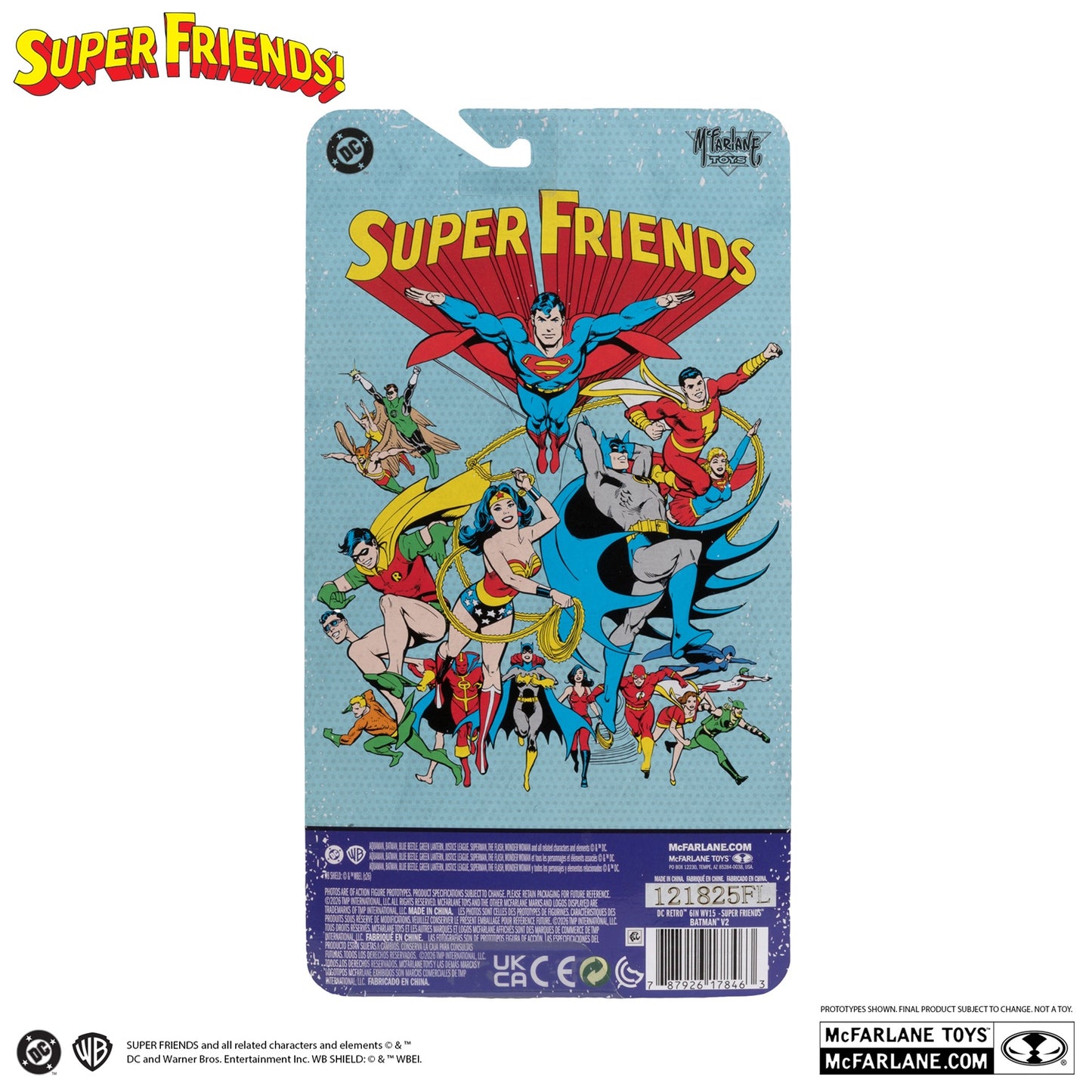 DC Super Friends figurine Batman Retro McFarlane arrière de la boite