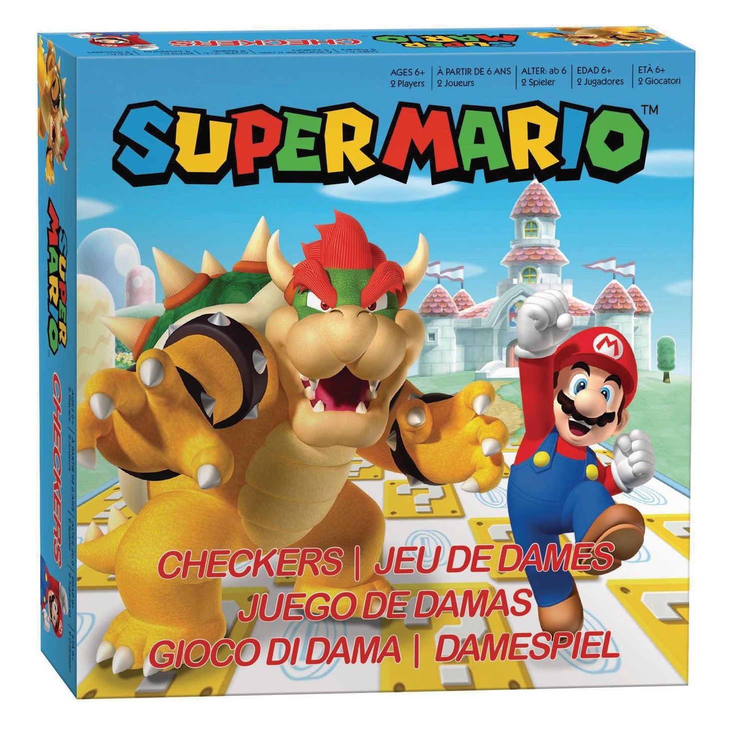Jeu de dames Super Mario devant de la boite
