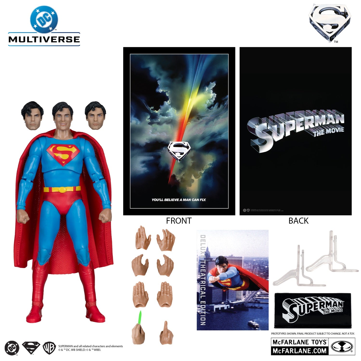 Superman (1978) figurine DeLuxe Theatrical Edition avec accessoires