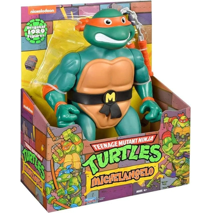 Les tortues ninja, classic giant Michelangelo boite de 3/4