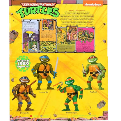 Les tortues ninja, figurine 12" Playmates Toys arrière de la boite