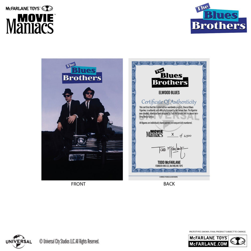 The Blues Brothers ensemble de 2 figurines Elwood et Jake avec 2 certificats