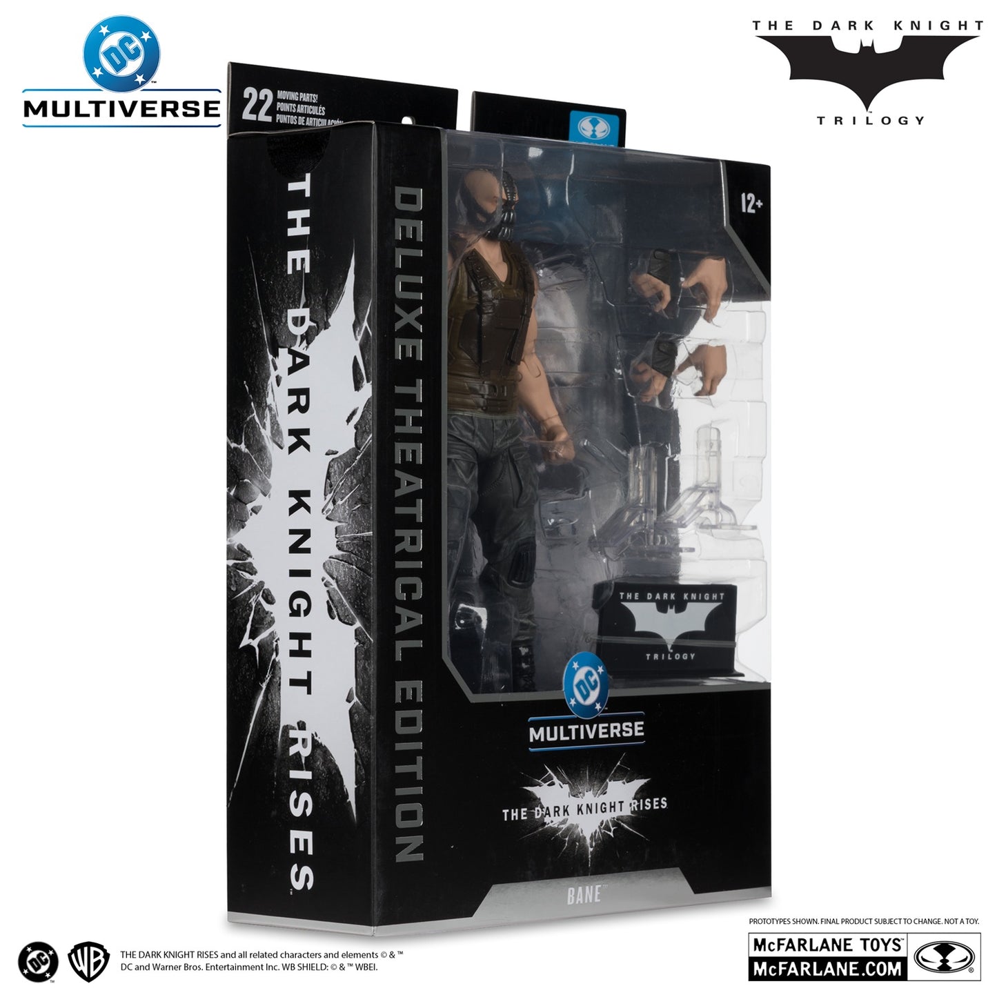 Batman The Dark Knight Rises figurine Bane Deluxe Theatrical Edition boite de 3/4