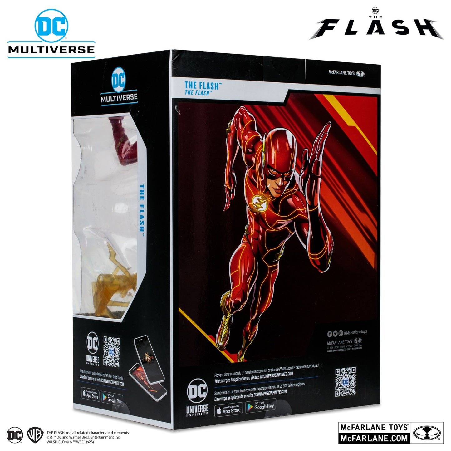 The Flash figurine 12" McFarlane arrière de la boite
