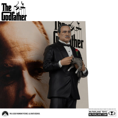 Le Parrain figurine Movie Maniacs Don Corleone avec le chat