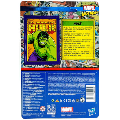 L'Incroyable Hulk figurine 3.75" Retro Collection par Kenner arrière de la boite