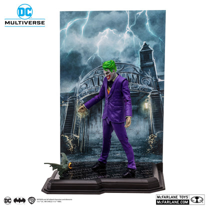 Figurine The Joker Deadly Duo Gold Label McFarlane avec fond