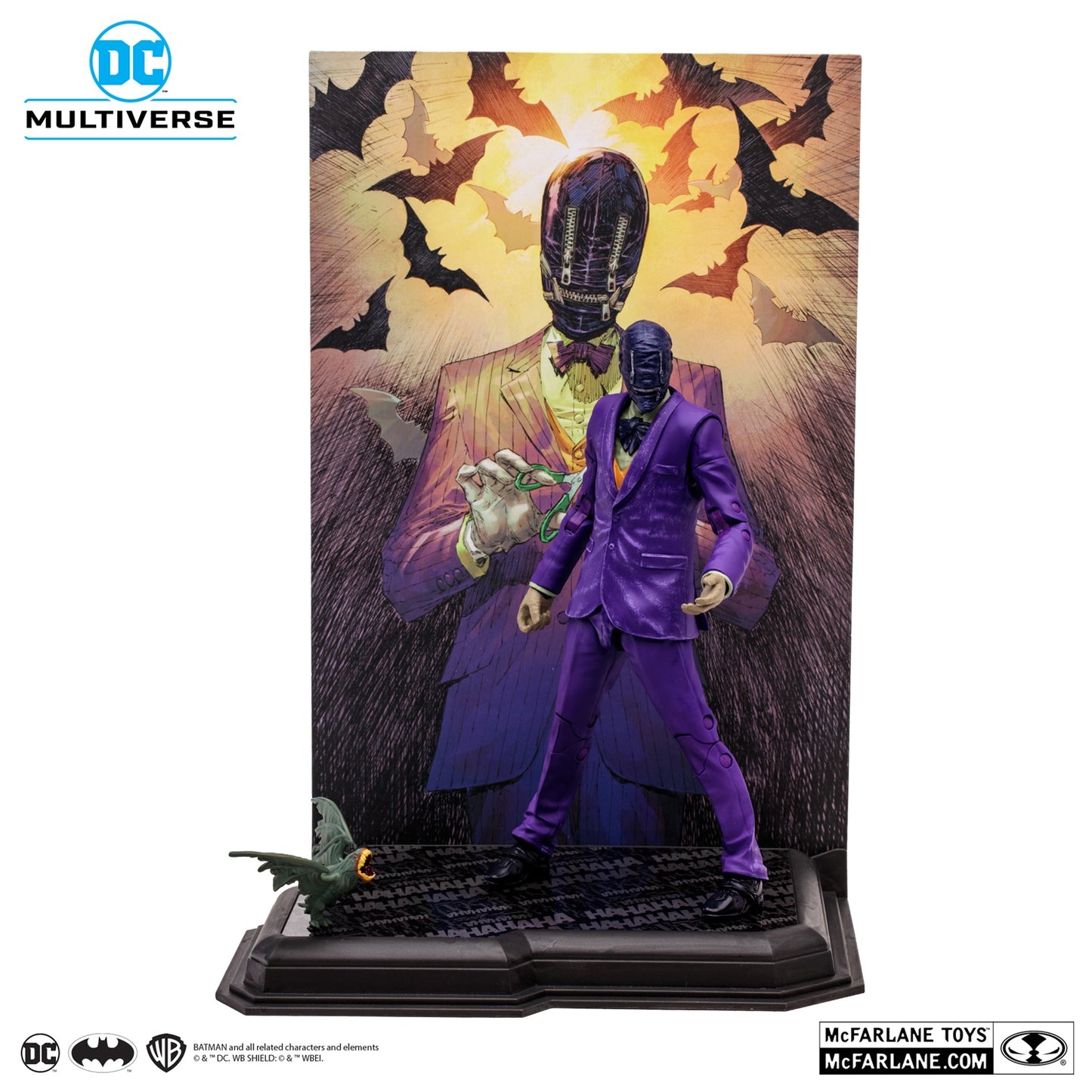 Figurine The Joker Deadly Duo Gold Label McFarlane en action