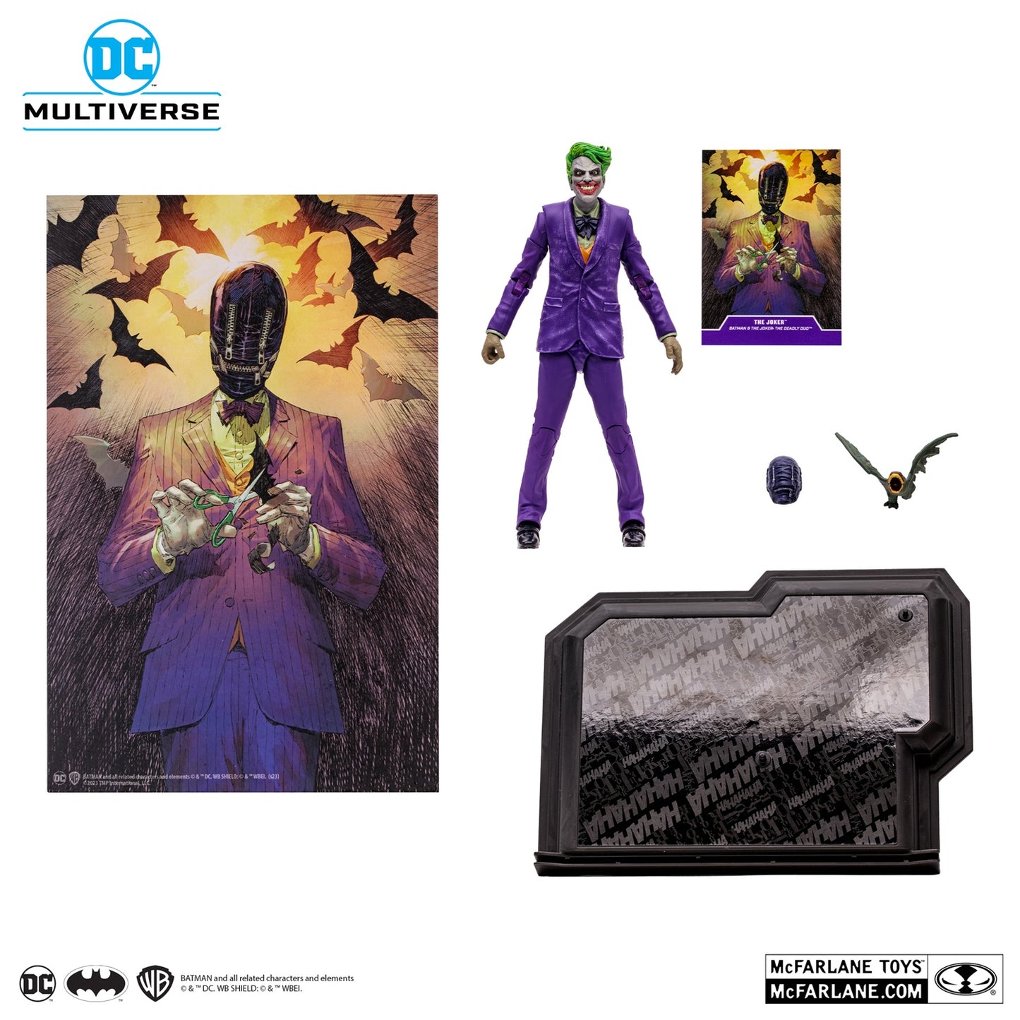 Figurine The Joker Deadly Duo Gold Label McFarlane avec accessoires