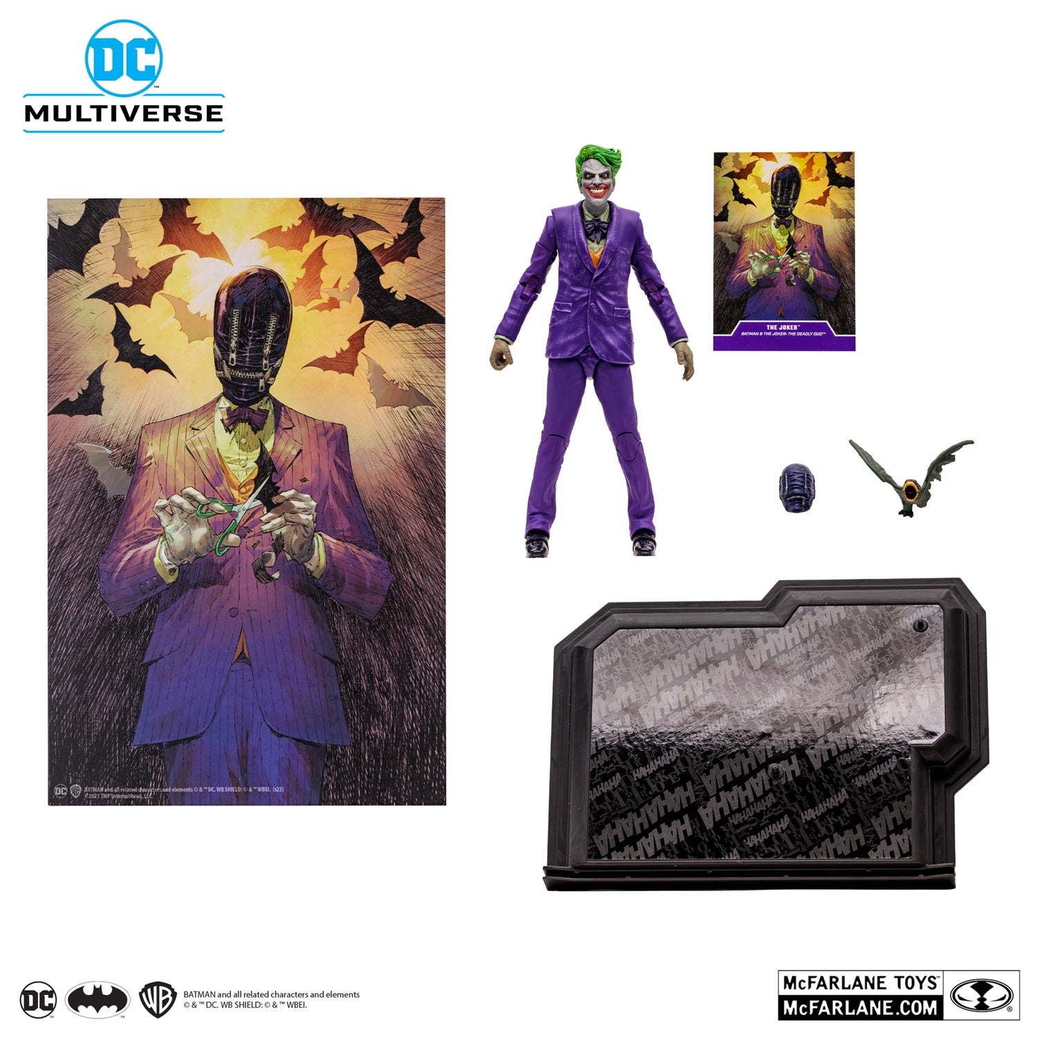 Figurine The Joker Deadly Duo Gold Label McFarlane avec accessoires