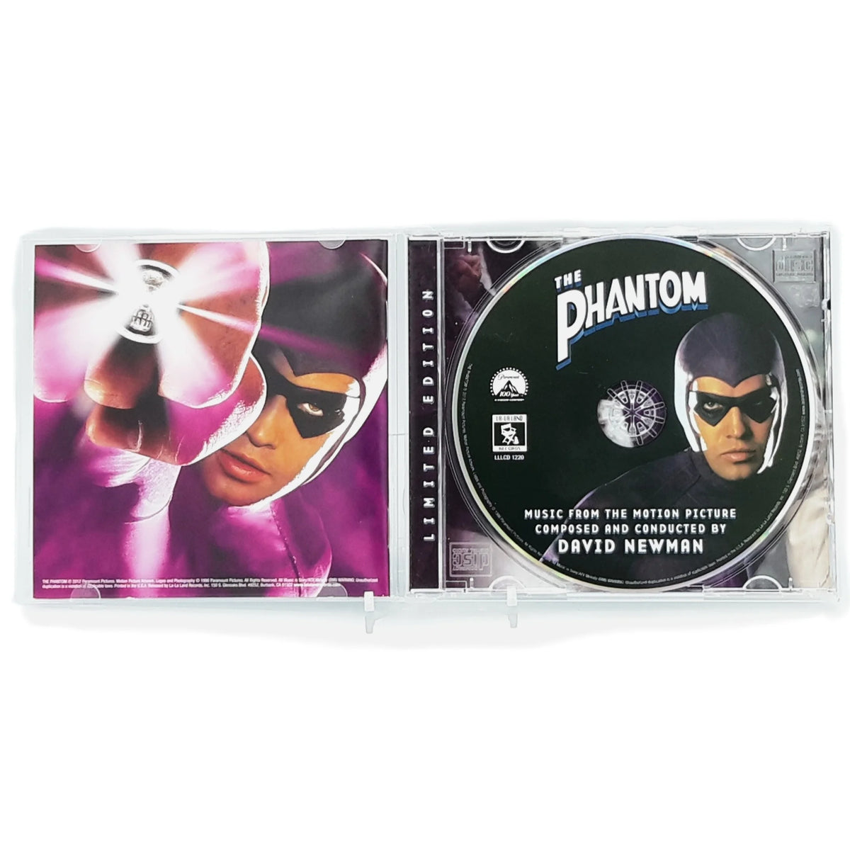 Trame sonore en édition limité du film The Phantom vue du boitier ouvert
