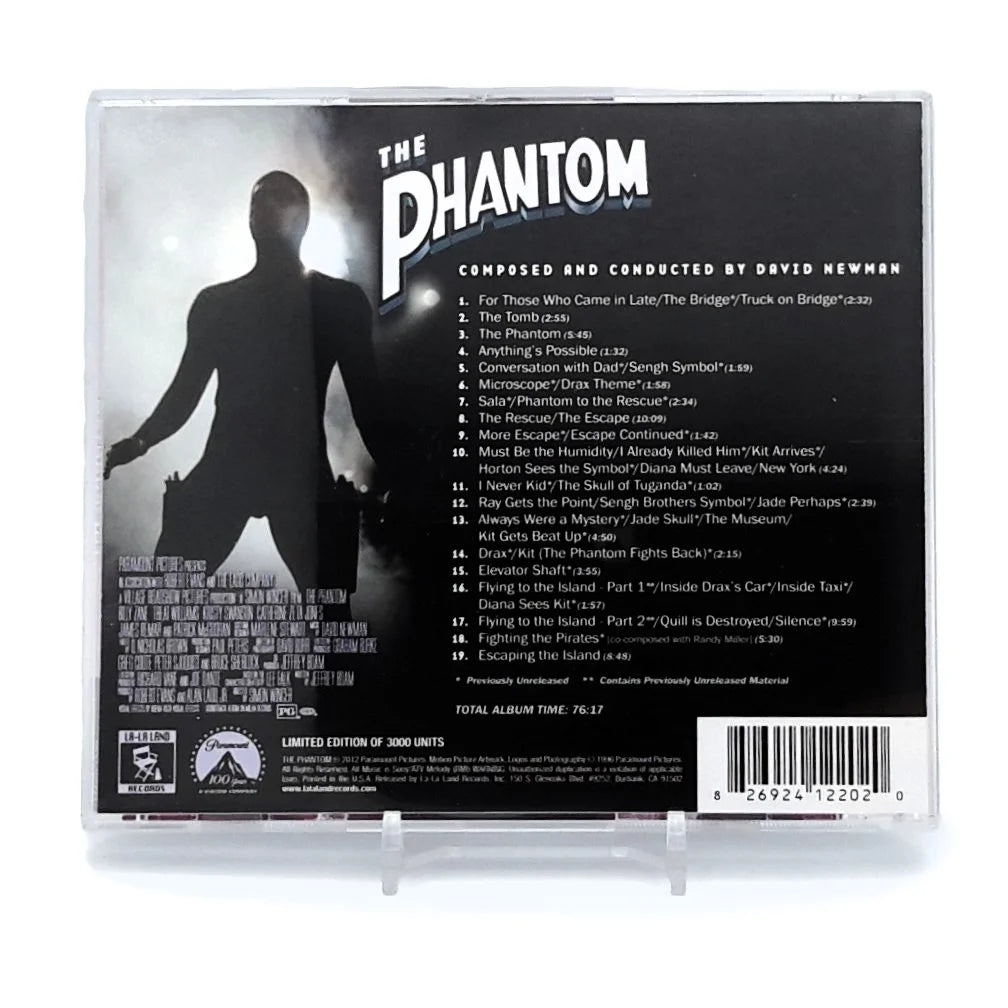 Trame sonore en édition limité du film The Phantom vue de l'arrière