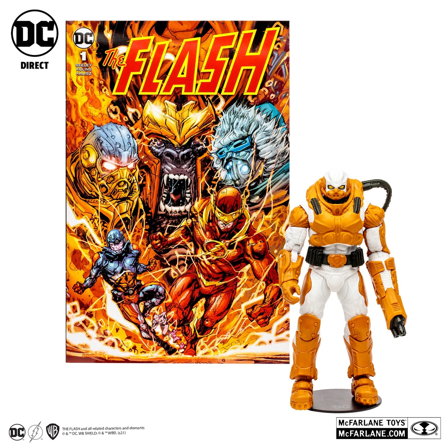The Flash (Comic), figurine 7" Heat Wave page punchers (McFarlane)