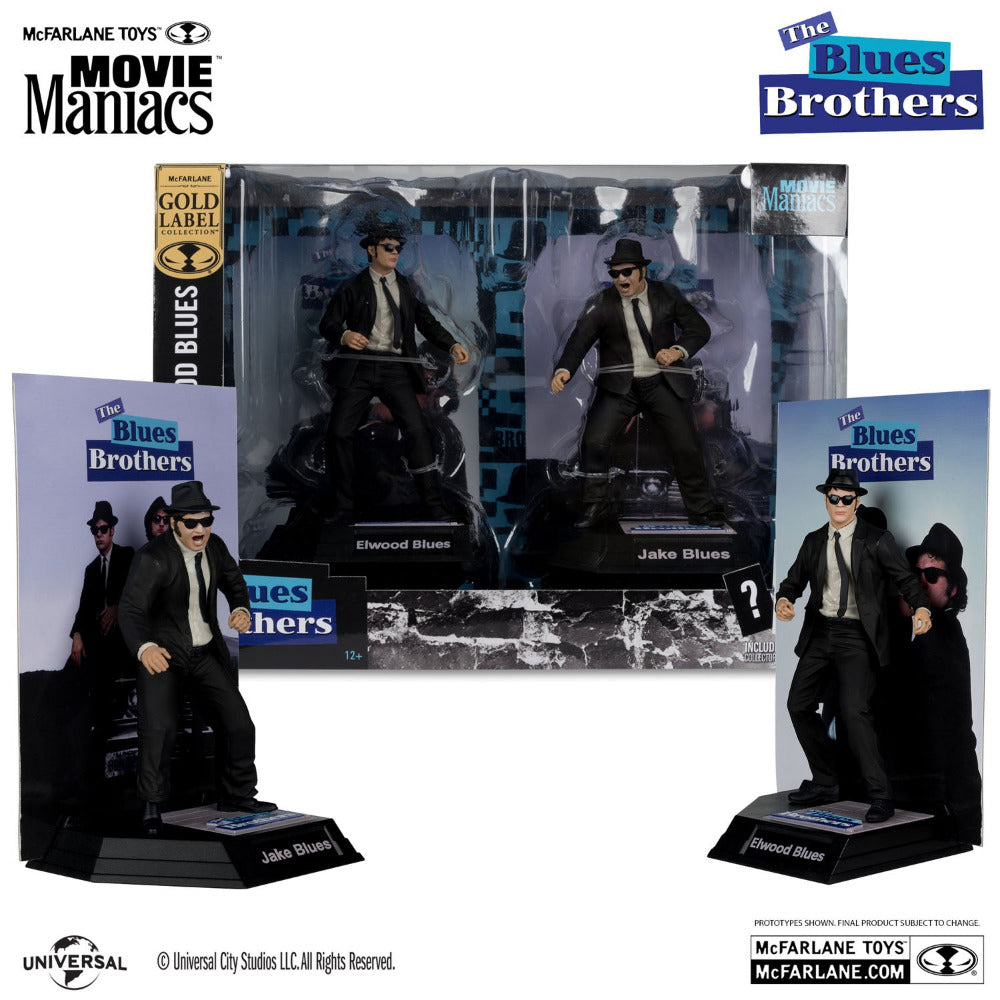 The Blues Brothers ensemble de 2 figurines Elwood et Jake global