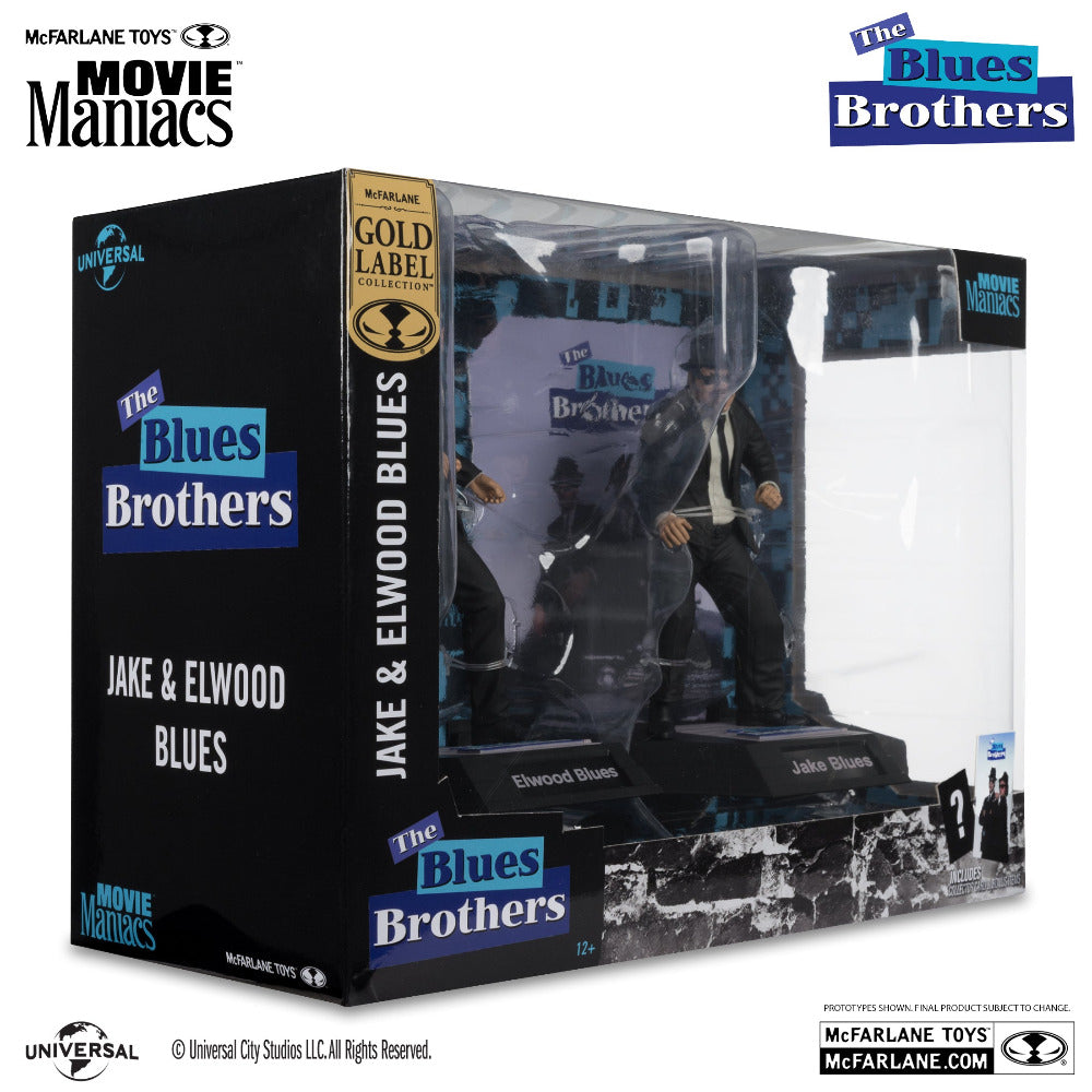 The Blues Brothers ensemble de 2 figurines Elwood et Jake boite 3/4